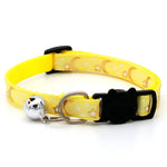 Gold Stars Moon Cat Collar with Bell