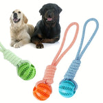 Interactive Dog Toy Set (3-Pack) – Tug Rope, Treat Dispenser Ball & Durable Chew Toy for Large Breeds | Promotes Play & Dental Health