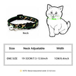 Gold Stars Moon Cat Collar with Bell
