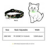 Gold Stars Moon Cat Collar with Bell