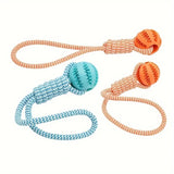 Interactive Dog Toy Set (3-Pack) – Tug Rope, Treat Dispenser Ball & Durable Chew Toy for Large Breeds | Promotes Play & Dental Health