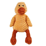 Plush Dog Molar Toy – Corduroy Monkey & Pig with Sound for Teeth Cleaning, Chewing & Play | Durable Toy for Large Dogs
