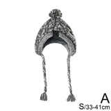 Winter Knitted Dog Hat – Windproof Fluffy Pom-Pom for Small Dogs