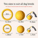 EVA Durable Dog Toy Set (4-Pack) – Flying Disc, Ball & Tug Rope for Puppies & Adult Dogs, Chew-Proof Teeth Cleaning