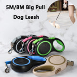 5M/8M Retractable Big Dog Leash Automatic Sturdy Nylon Rope