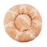Round Plush Pet Bed – Soft Winter Sleeping Nest for Cats & Dogs