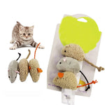 3-Pack Plush Mouse Cat Toys – Interactive Bite-Resistant Kitten Play Set