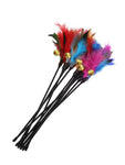 Cat Feather Wand Toys with Bells – 5pcs