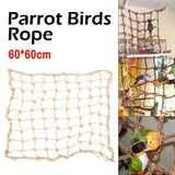 Parrot Swing & Climbing Rope Net – Fun Bird Toy Ladder with Hooks for Chewing, Climbing & Play (Indoor Pet Accessory)