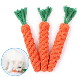 Carrot Rope Dog Chew Toy – Durable Cotton, Safe for Puppies, Teeth Cleaning & Bite-Resistant