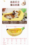 Banana-Shaped Pet Bed – Warm Removable Cat & Dog Nest
