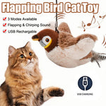 Interactive Cat Toy Flapping Bird with Catnip Rechargeable Simulation