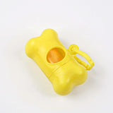 Portable Bone-Shaped Dog Waste Bag Holder with Disposable Bags