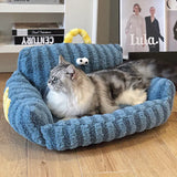 Winter Plush Pet Bed – Cozy Sofa Nest for Small Dogs & Cats