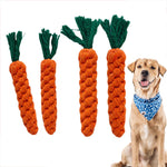 Carrot Rope Dog Chew Toy – Durable Cotton, Safe for Puppies, Teeth Cleaning & Bite-Resistant