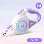 Retractable Dog Leash with LED Light – 5m