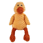 Plush Dog Molar Toy – Corduroy Monkey & Pig with Sound for Teeth Cleaning, Chewing & Play | Durable Toy for Large Dogs