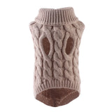 Autumn Winter Dog Sweater – Solid Knit Warm Outfit for Small Pets