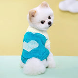 Knitted Dog Sweater – Cozy Autumn/Winter Turtleneck for Small Dogs & Cats