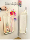 Wall-Mounted Pet Toy Storage Bag – Space-Saving Mesh Organizer for Cat & Puppy Toys
