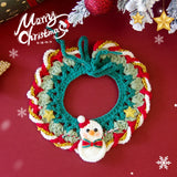 Christmas Decorative Knitted Bib for Small Pets