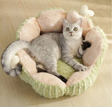 Plush Flower Cat Bed