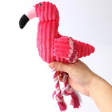 Flamingo Plush Dog Toy – Squeaky Interactive Chew for Puppies