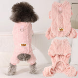 Winter Fleece Warm Dog Jumpsuit Winter