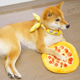 Pizza Plush Dog Toy – Squeaky Interactive Chew for Puppies