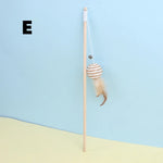 Wooden Cat Teaser Rod – Feather and Bell