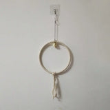 Natural Hemp Rope Bird Toy Ring with Bell Large 7.87in Small 5.31in Parrot Cage Accessory for Climbing Chewing and Decorating