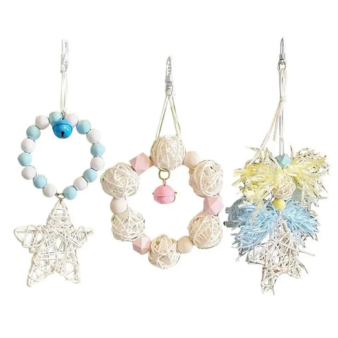 Fun & Durable Bird Toys – Chew, Bite, and Puzzle Toys for Parakeets, Parrots, Cockatoos, African Greys, Macaws & Lovebirds