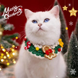 Christmas Decorative Knitted Bib for Small Pets