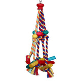 Cage Hanging Rope Bird Climbing Chewing Toys Multicolored Natural Wooden Bird Chewing Toys