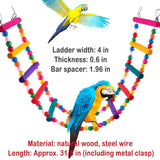 Parrot Swing & Climbing Rope Net – Fun Bird Toy Ladder with Hooks for Chewing, Climbing & Play (Indoor Pet Accessory)