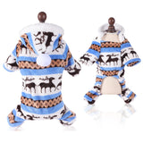 Warm Fleece Christmas Dog Pajamas