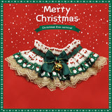 Christmas Lace Pet Collar – Adjustable Festive Scarf for Cats & Small Dogs