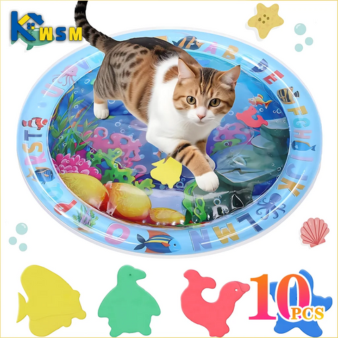 Inflatable Ocean Water Play Mat – Sensory Toy for Cats & Dogs