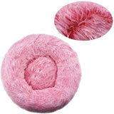 Round Plush Pet Bed – Soft Winter Sleeping Nest for Cats & Dogs