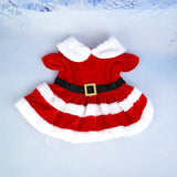 Soft Christmas Santa Dress for Small Pets