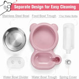 2-in-1 Pet Food and Water Bowl – Leakproof Non-Slip Design