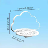 Clouds Shape Bird Mirror With Perch Save Space Sturdy Bird Mirror Toy with Feeding Box Parrots Feeders Boredom Relief