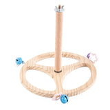 Solid Wood Rotary Tabletop Bird Perch Detachable