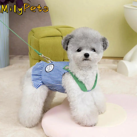 Fashionable Breathable Striped Pet Chest Vest