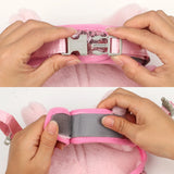 Bling Dog Harness & Leash Set – Warm Fur Vest with Bowtie for Small & Medium Dogs & Cats