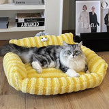 Winter Plush Pet Bed – Cozy Sofa Nest for Small Dogs & Cats