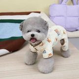 Koala Print Dog Jumpsuit – Warm Cotton Winter Coat for Small Dogs