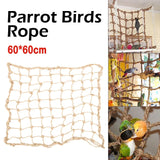 Parrot Swing & Climbing Rope Net – Fun Bird Toy Ladder with Hooks for Chewing, Climbing & Play (Indoor Pet Accessory)