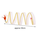 Foldable S-Type Cat Tunnel – Crinkle Play Tube with Balls