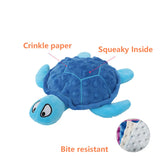 Turtle Plush Dog Toy – Squeaky Crinkle Chew Toy